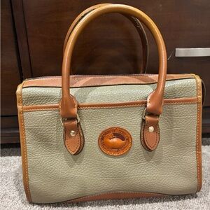 Vintage Dooney & Bourke All Weather Leather(AWL) Satchel - Bone with British Tan